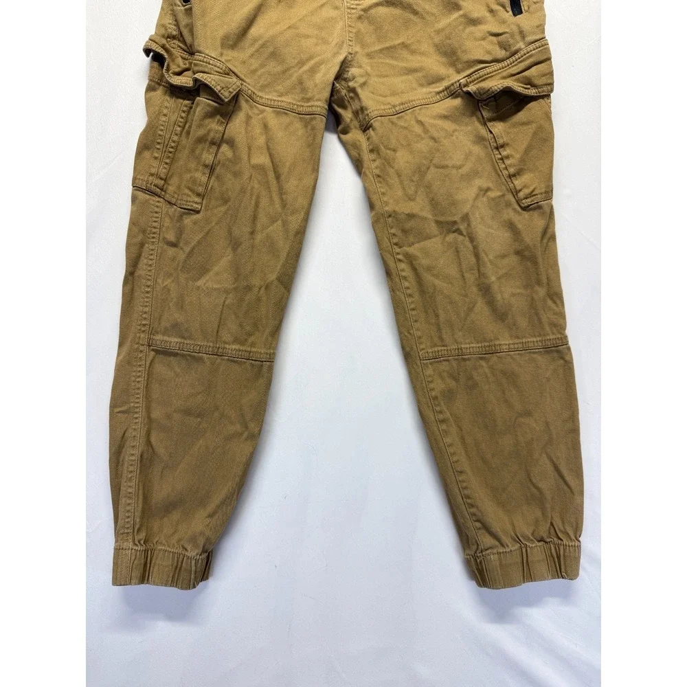 WXYZ Los Angeles Jogger Pants Mens Large‎ Khaki Cotton Tapered Leg Cargo Pockets